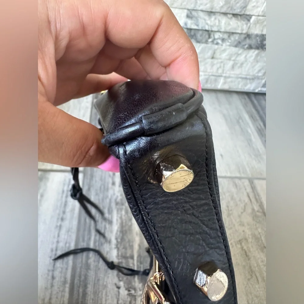 Rebecca Minkoff MAC Leather Black and Gold Handbag ONLY - Picture 15 of 17